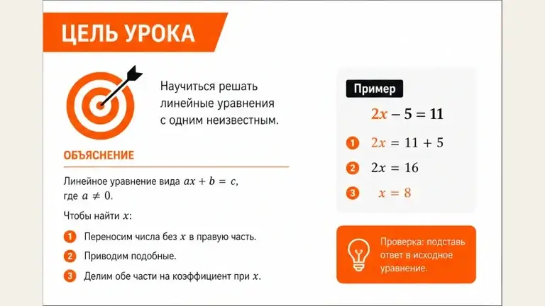 Пример слайда: Презентация для урока