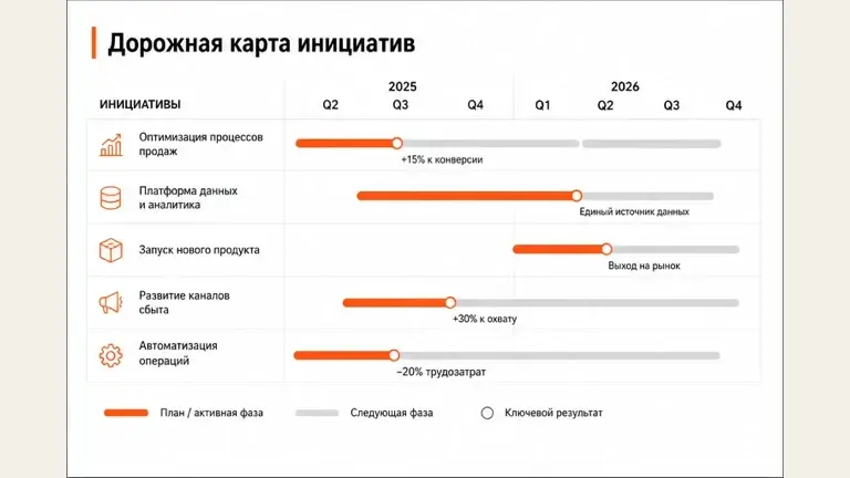 Третий слайд сценария: Презентация стратегии